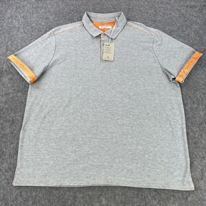 Tommy Bahama Polo Shirt Mens 3XL Gray IslandZone Performance Wicking Golf Travel